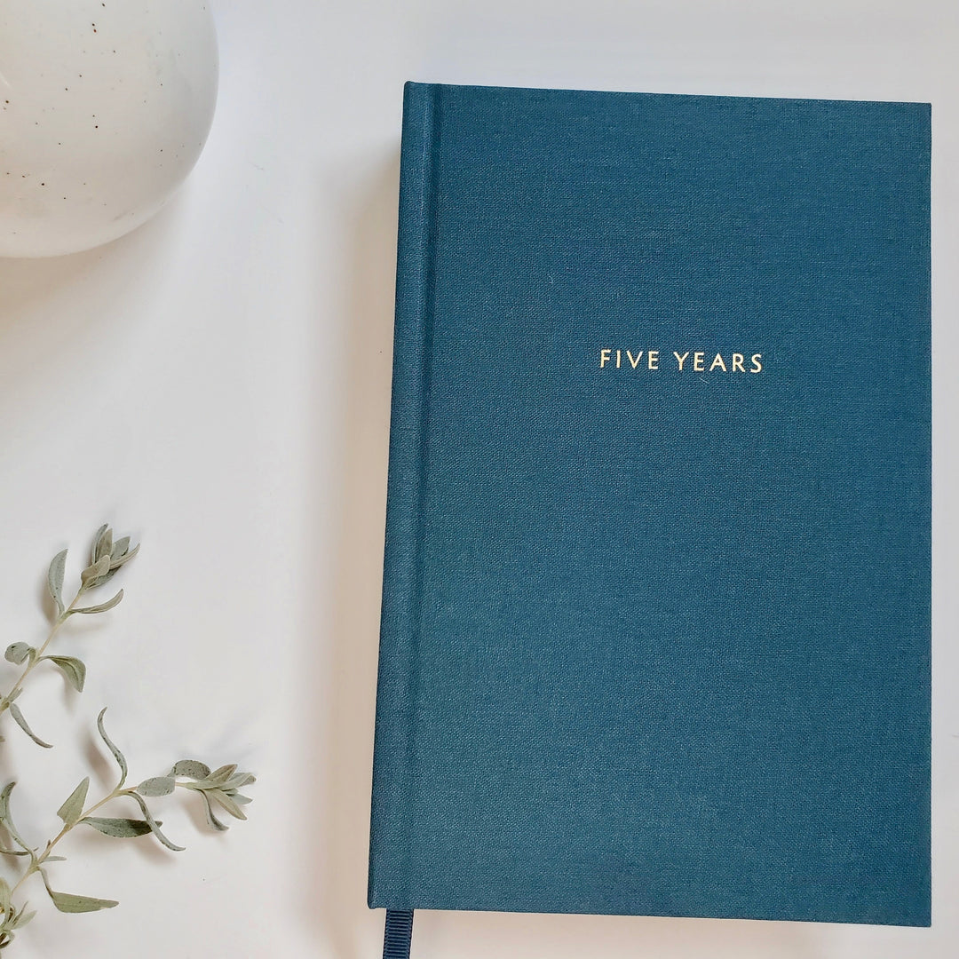 Hard Cover 5 Year Journal | The Easiest To Use Five Year Journal | Quick And Easy Five Year Daily Journal System | 6x8.25 Inch Size (Leaf Green