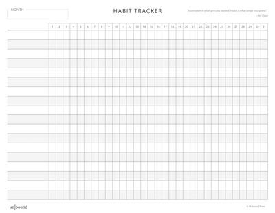 Printable - Monthly Habit Tracker
