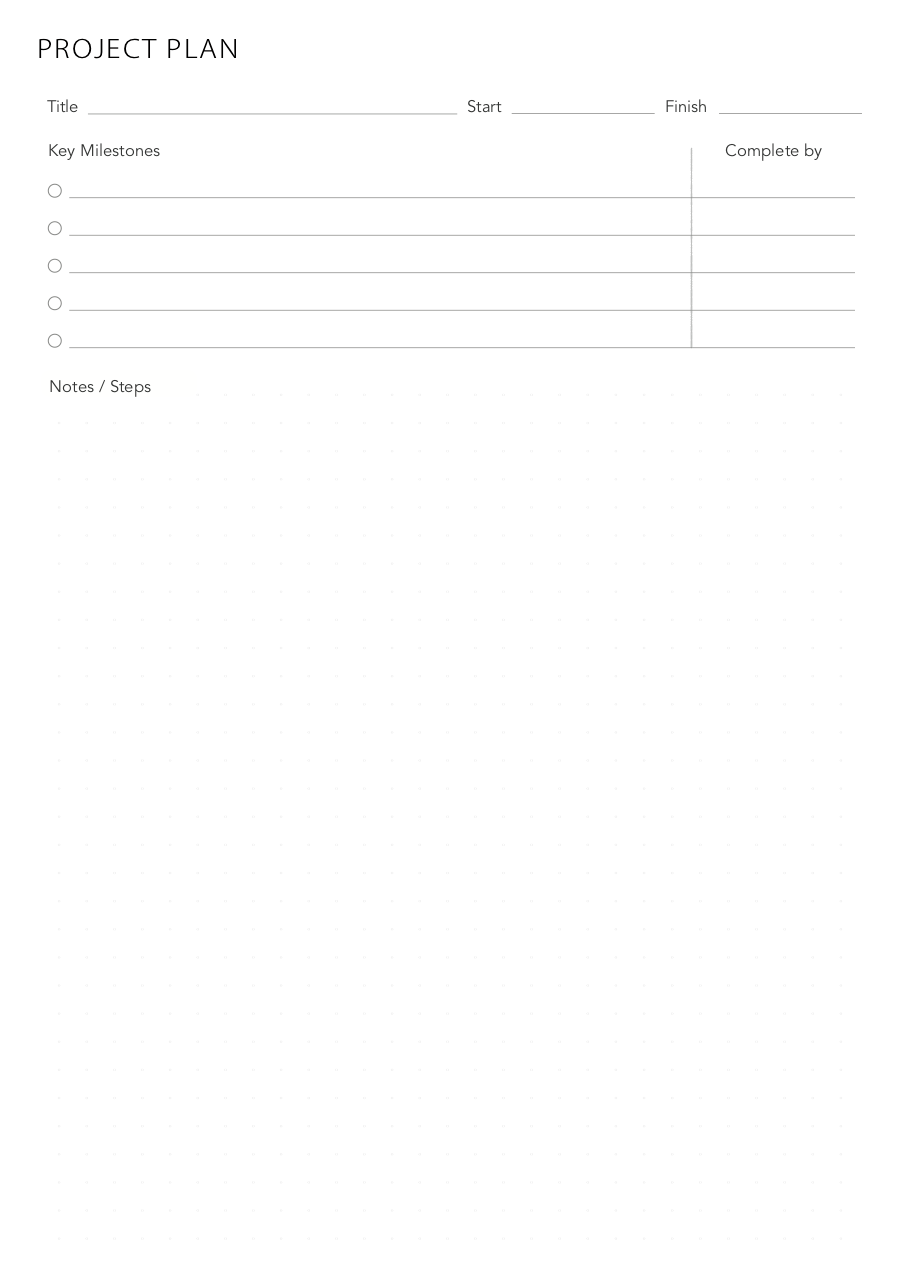 Printable - Project Planning Pages