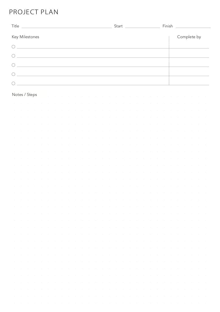 Printable Project Planning Pages Unbound Planner